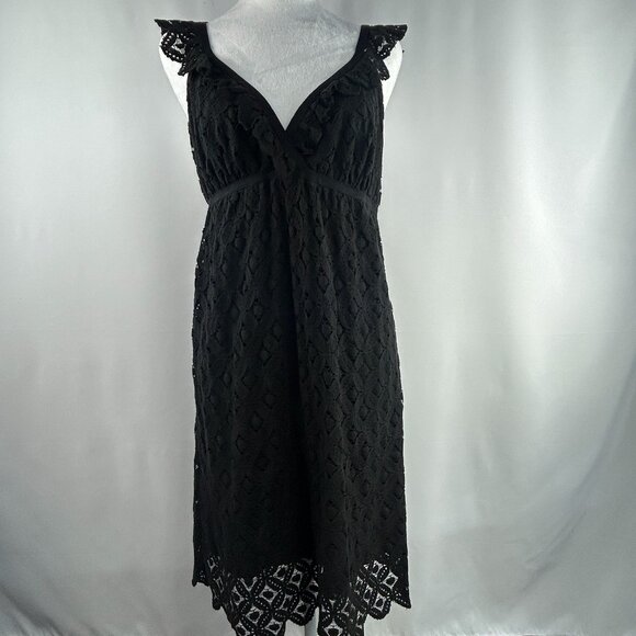 Max Studio Romantic Lace Black Midi Dress – Medium - Picture 1 of 8